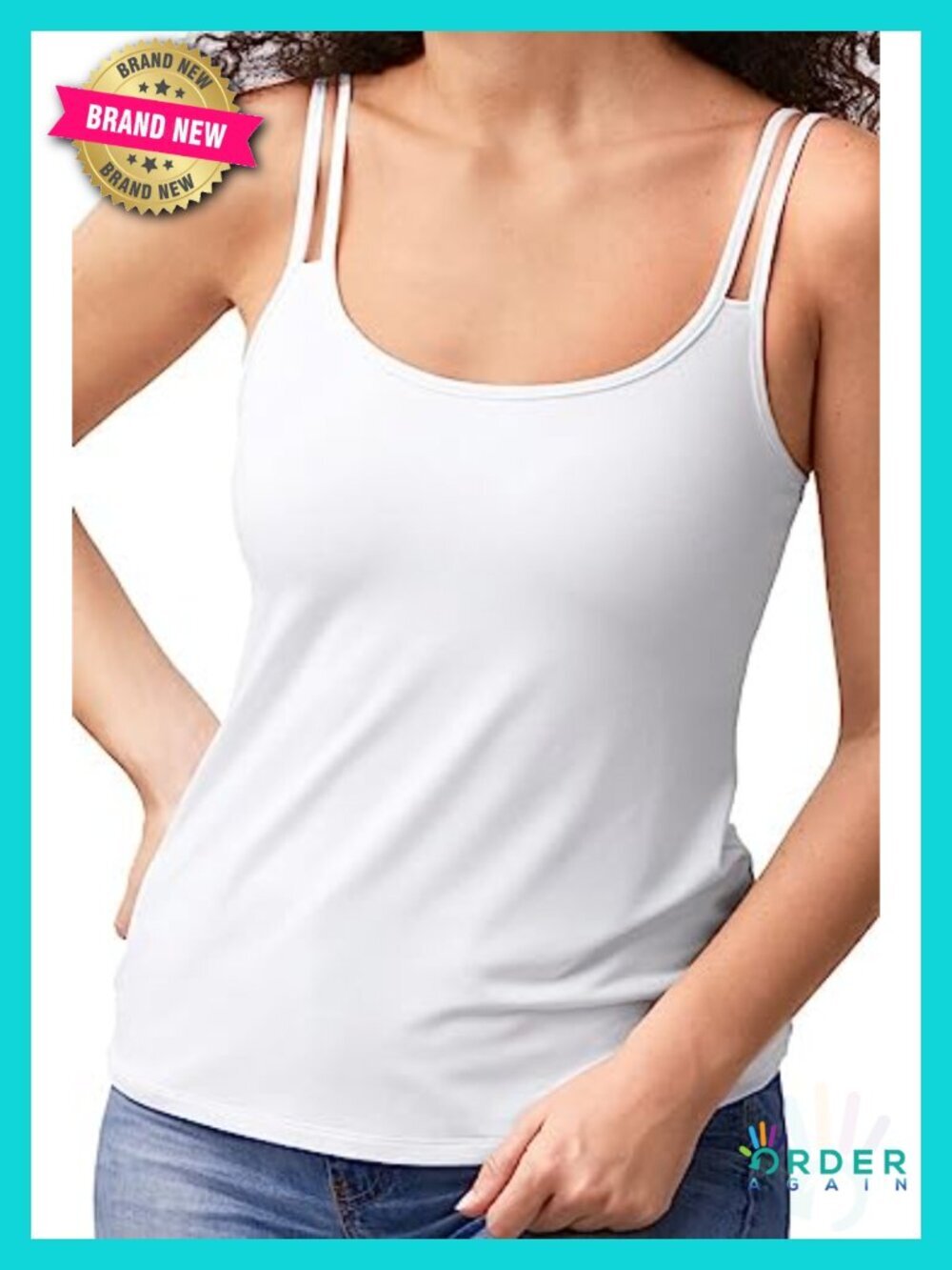Pocketed Mastectomy Camisole Tank with Shelf Bra Adjustable Straps